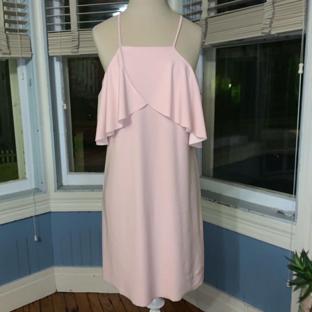 Zara blush pink dress cold shoulder π - Picture 3 of 16